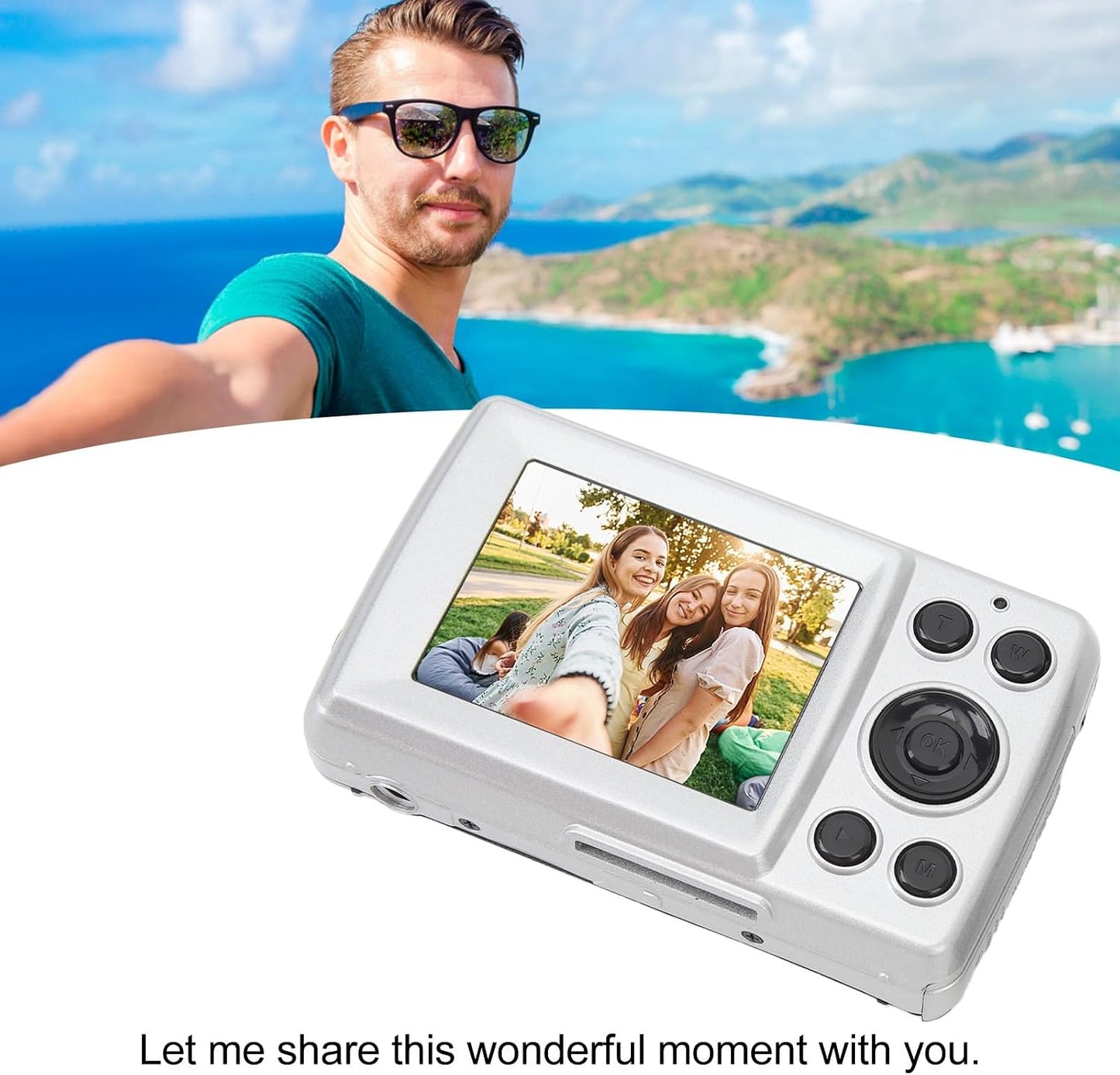 Luqeeg 16 1080P 16X 2.4 Inch Mega Pixels Camera, Video Recorder, Digital Zoom, Multi Axis Stabilization, Display