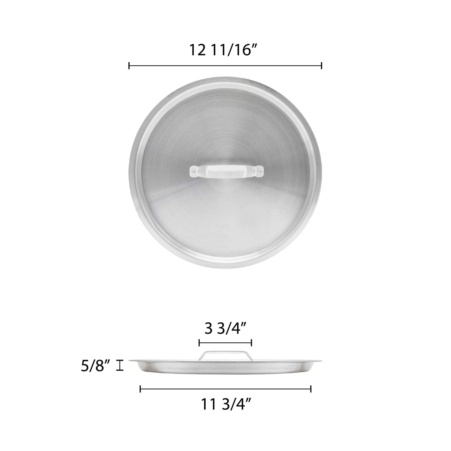 Thunder Group Aluminum Stock Pot Lid, 20 Quart, Silver