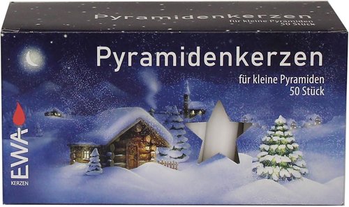 Jeka Pyramid Candles - 14mm Medium White Candles for Elegant Home Decor