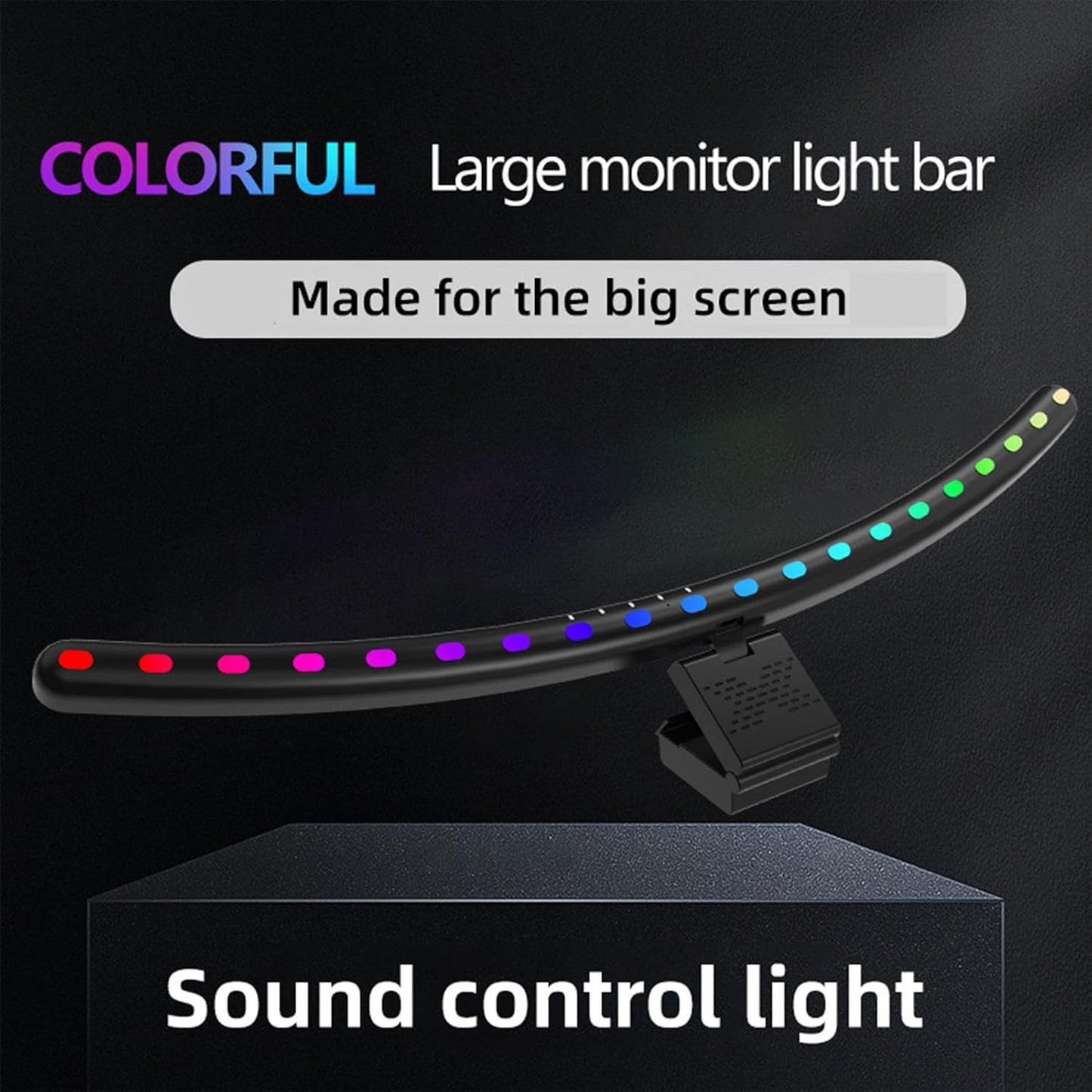 3 (3200k, 4500k, 6900k), Dimmable Diyeeni Curved Monitor Light Bar with Touch Control, Color Temperatures RGB, Timing