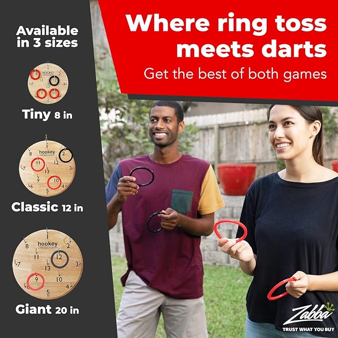 Elite Sportz Equipment Ring Toss Game | Sturdy Wooden Board Set for Kids Outdoor Games | Camping Activities - Adults & Kids Picnic