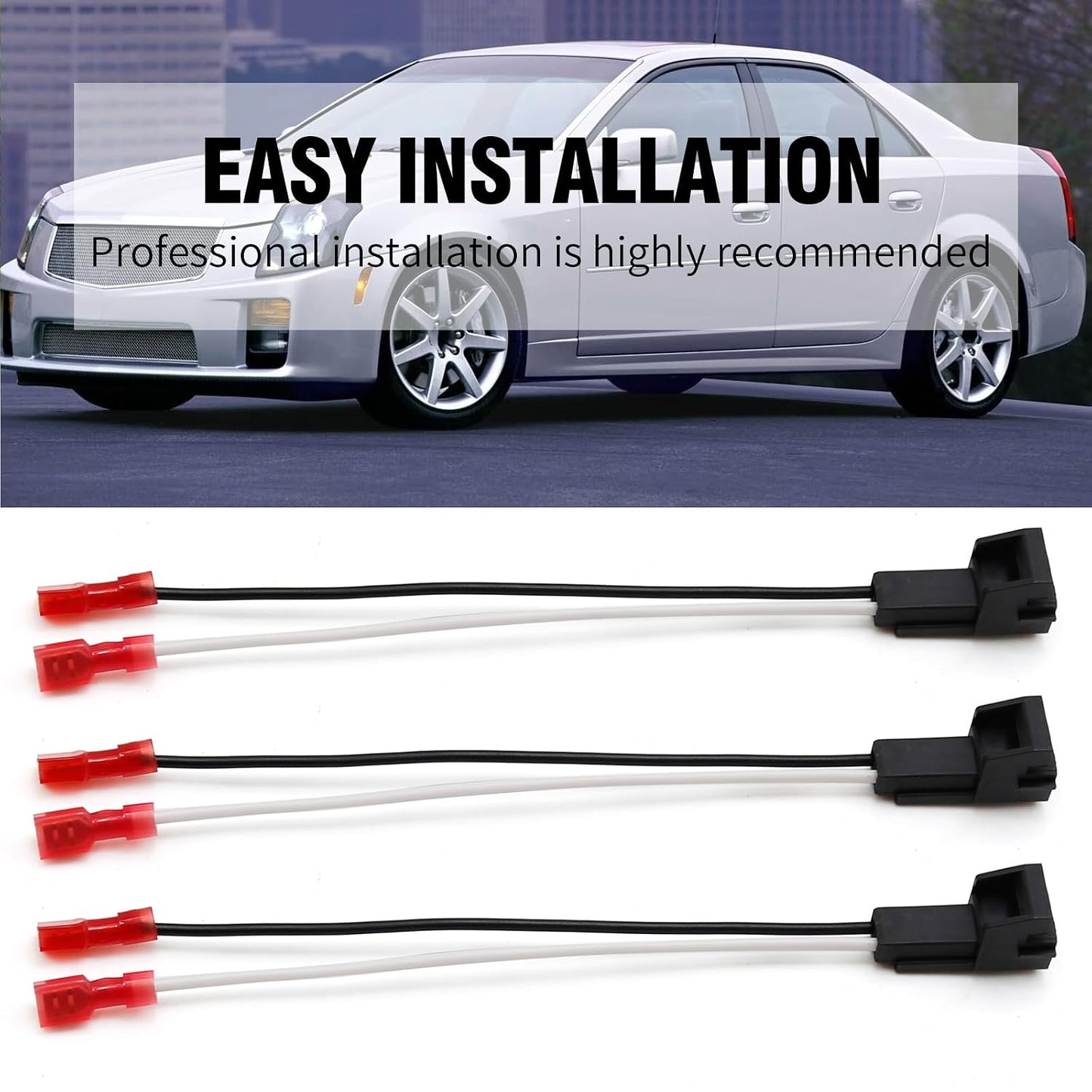 MDEOOSKY 4PCS 1993-2008 1994-2014 1984-2004, 72-4568 Front Rear Door Speaker Wiring Harness, Replacement for GMC