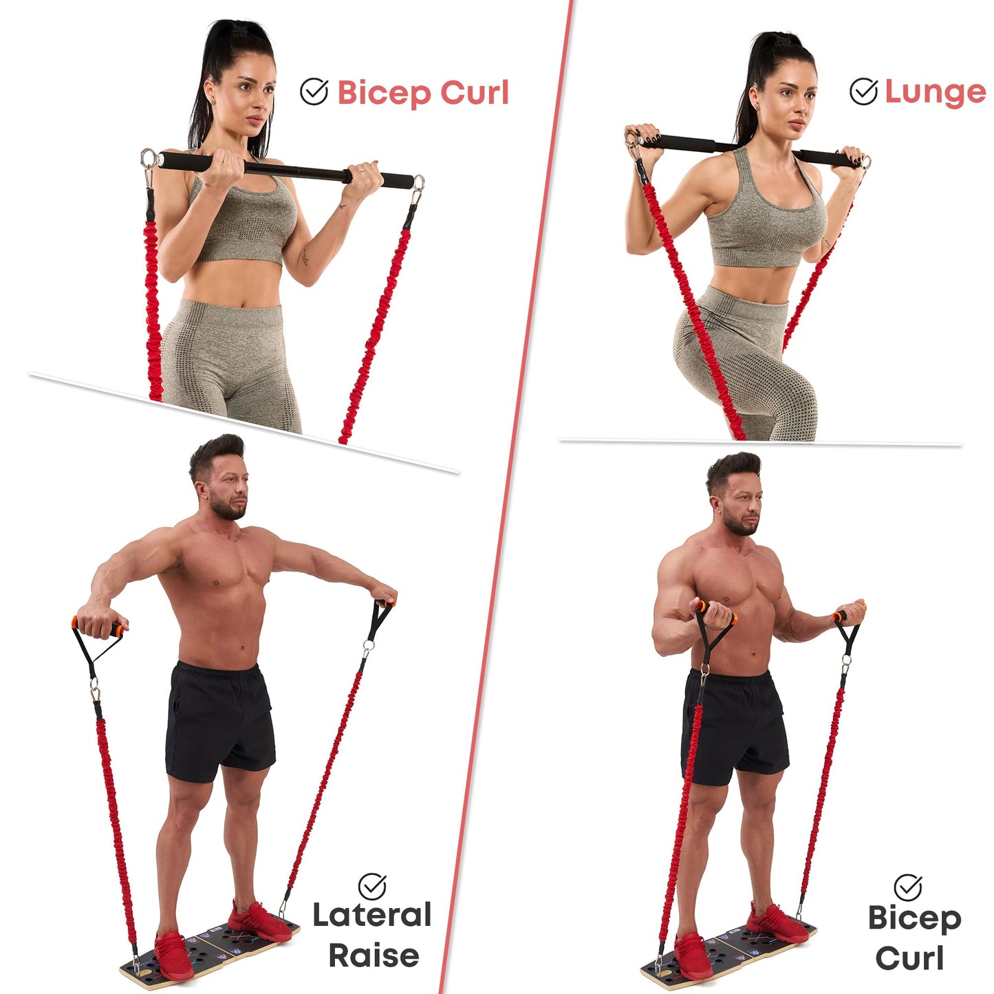 Push Up Board Workout Equipment for Chest Triceps, Back, Arms Muscles, Fitness Portable Pushup Board for Man and Women, Perfect Multi-Functional Push-Up Stand Bar Muscle Building by CTRL Sports
