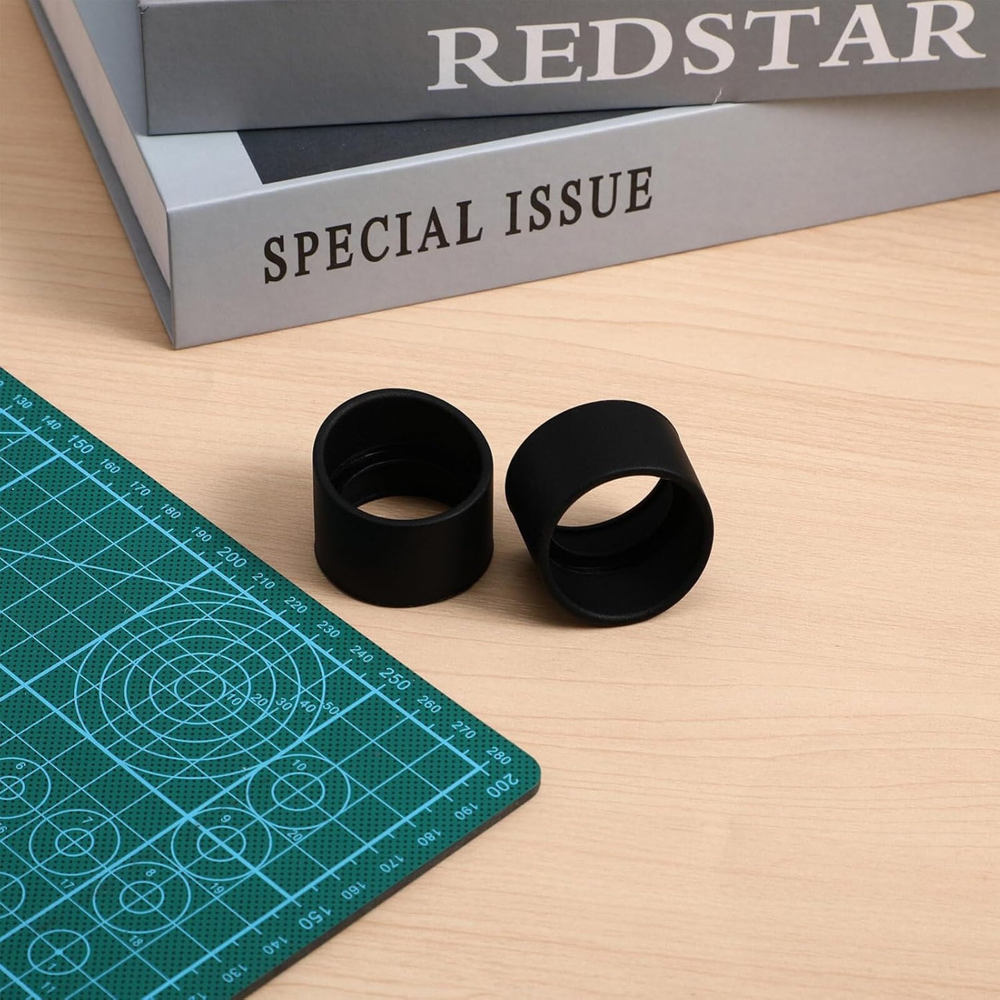 2pcs Homoyoyo Rubber Eyepiece for Microscope Inner for Laboratory and School Use Easy to Carry and Use