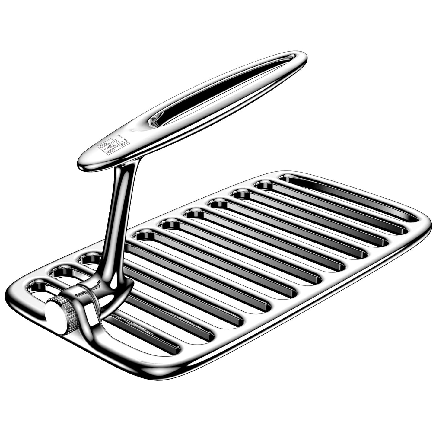 qAp quality art Practical Skeleton Grill Press with Sear Marks - Heavy Duty Stainless Steel Grill Weight for Even Cooking, Faster Grilling, Flat Burgers & Steaks - Dishwasher Safe
