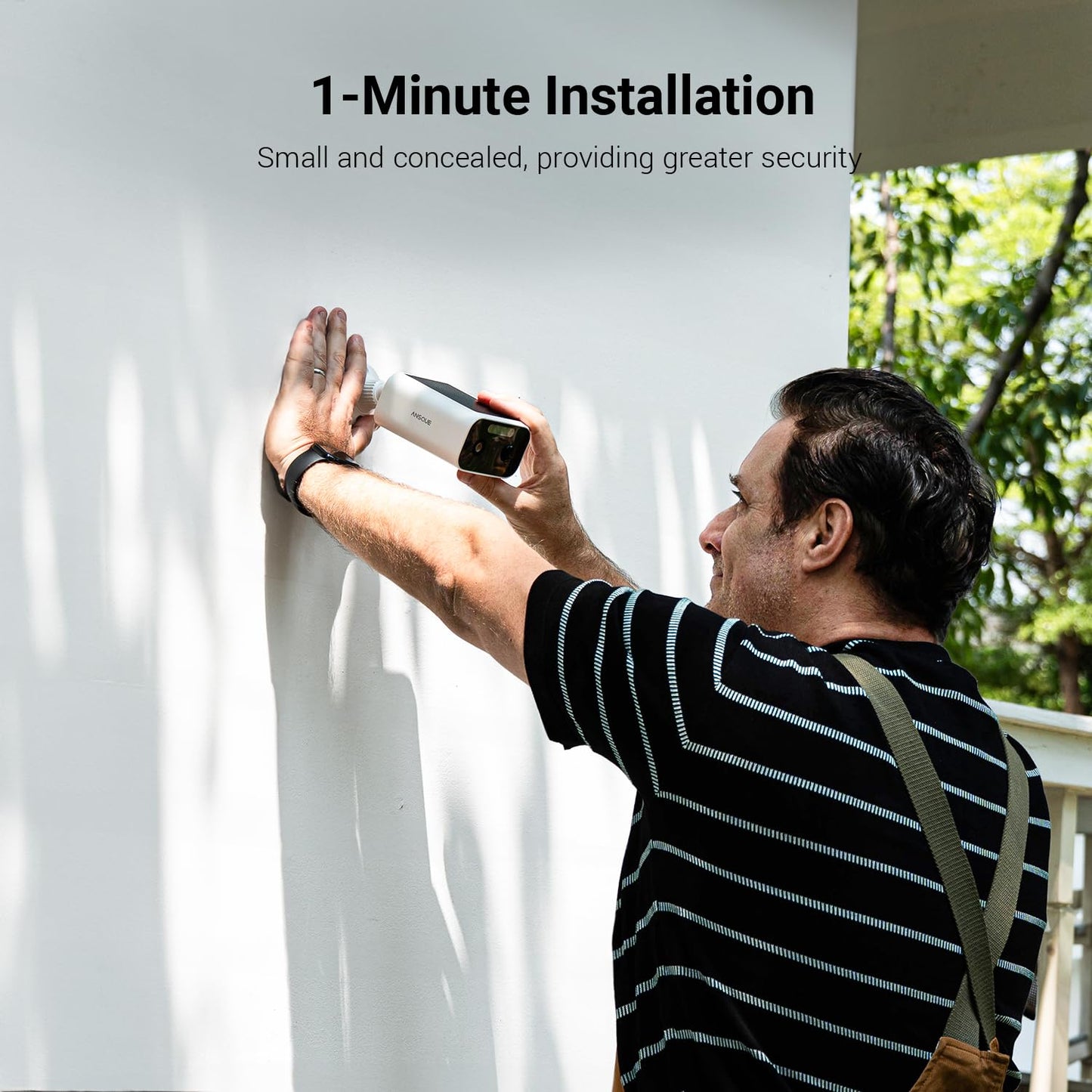 ANSQUE Solar Security Cameras Wireless Outdoor, 4-Cam-Kit, 2K Home Security Camera System, 365-Day Battery Life, No Subscription Fee, Easy to Install, Color Night Vision, Local Storage