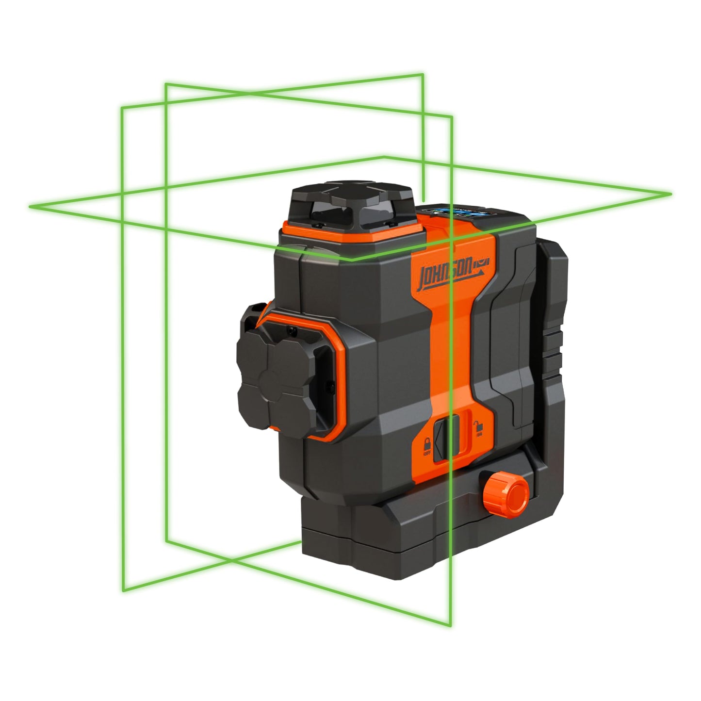 Johnson Level & Tool JLN300-GN3360 Laser Level, Self Leveling, 3x360° Plane Laser with GreenBrite® Technology, Magnetic Base, Hard-shell Carry Case, Lithium Ion Battery, Magnetic Target, Track Mount