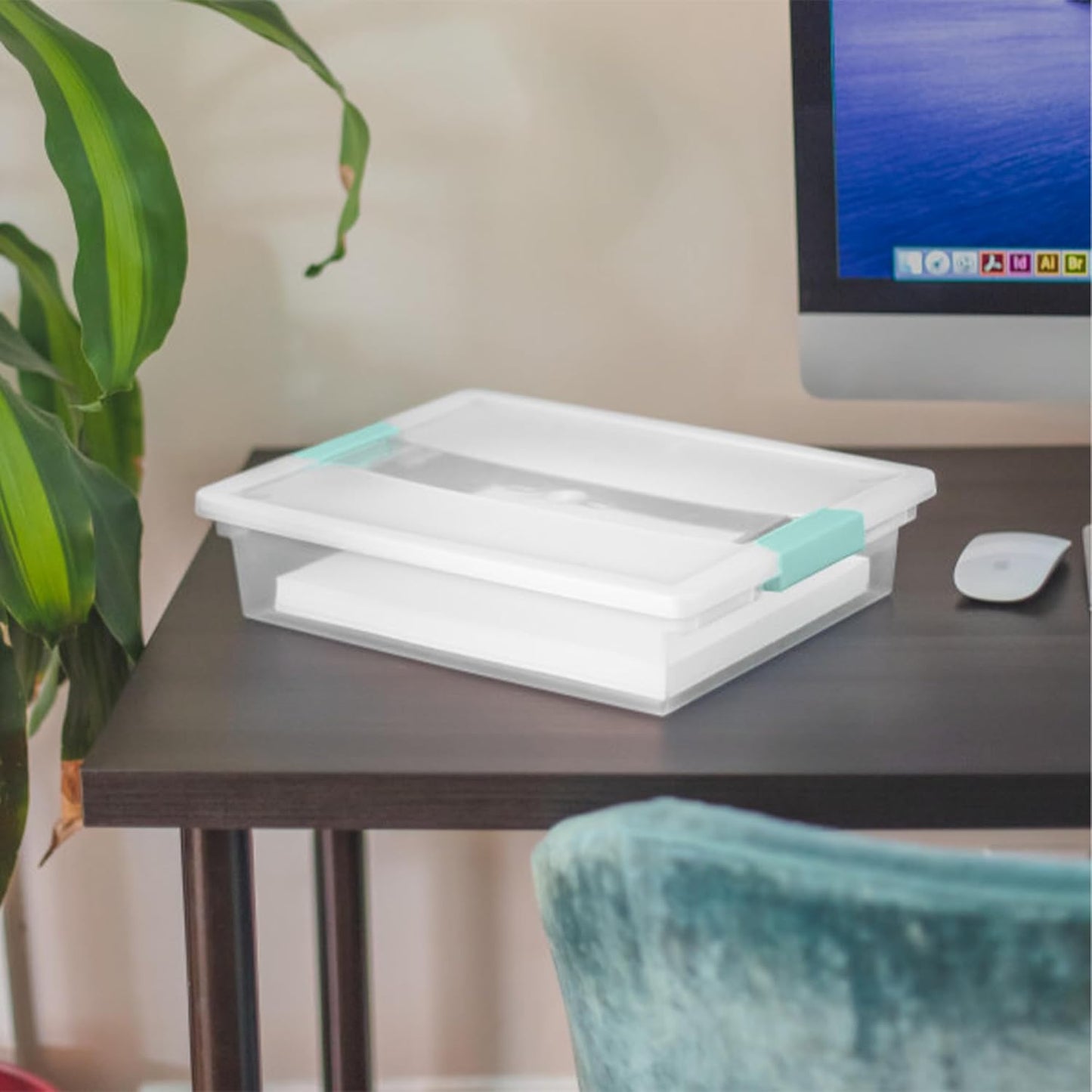 Sterilite Clip Box - Stackable Small Storage Bin with Latching Lid for Office & Crafts | Clear, 1-Pack