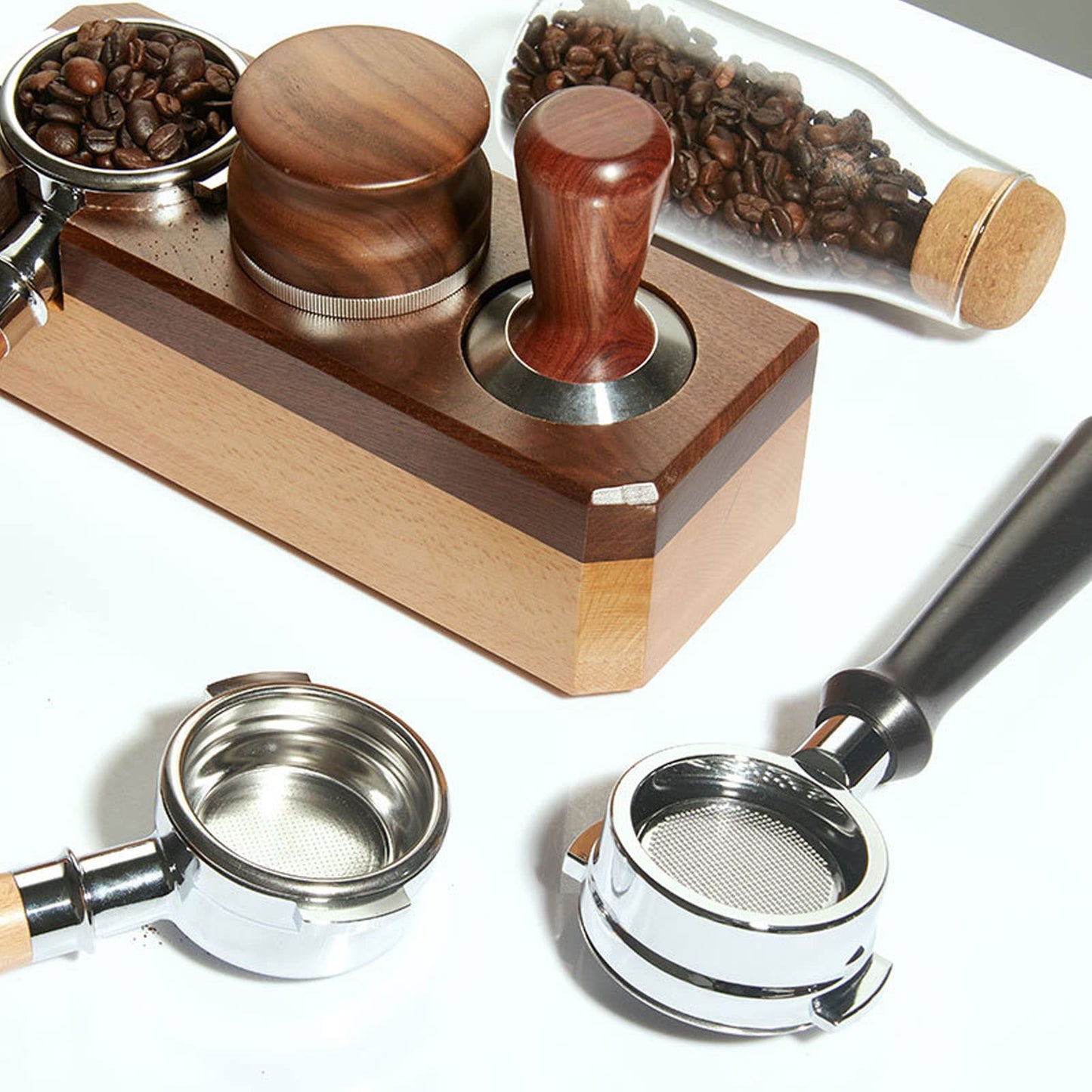 Bottomless Portafilter Ascaso Milesto Em19M2 Crem One Casadio Semremo Cimbali Royal Gemilai Bezzera Gaecm Filter Basket Thailand Rosewood Aluminum Alloy 2 Ears Portafilter