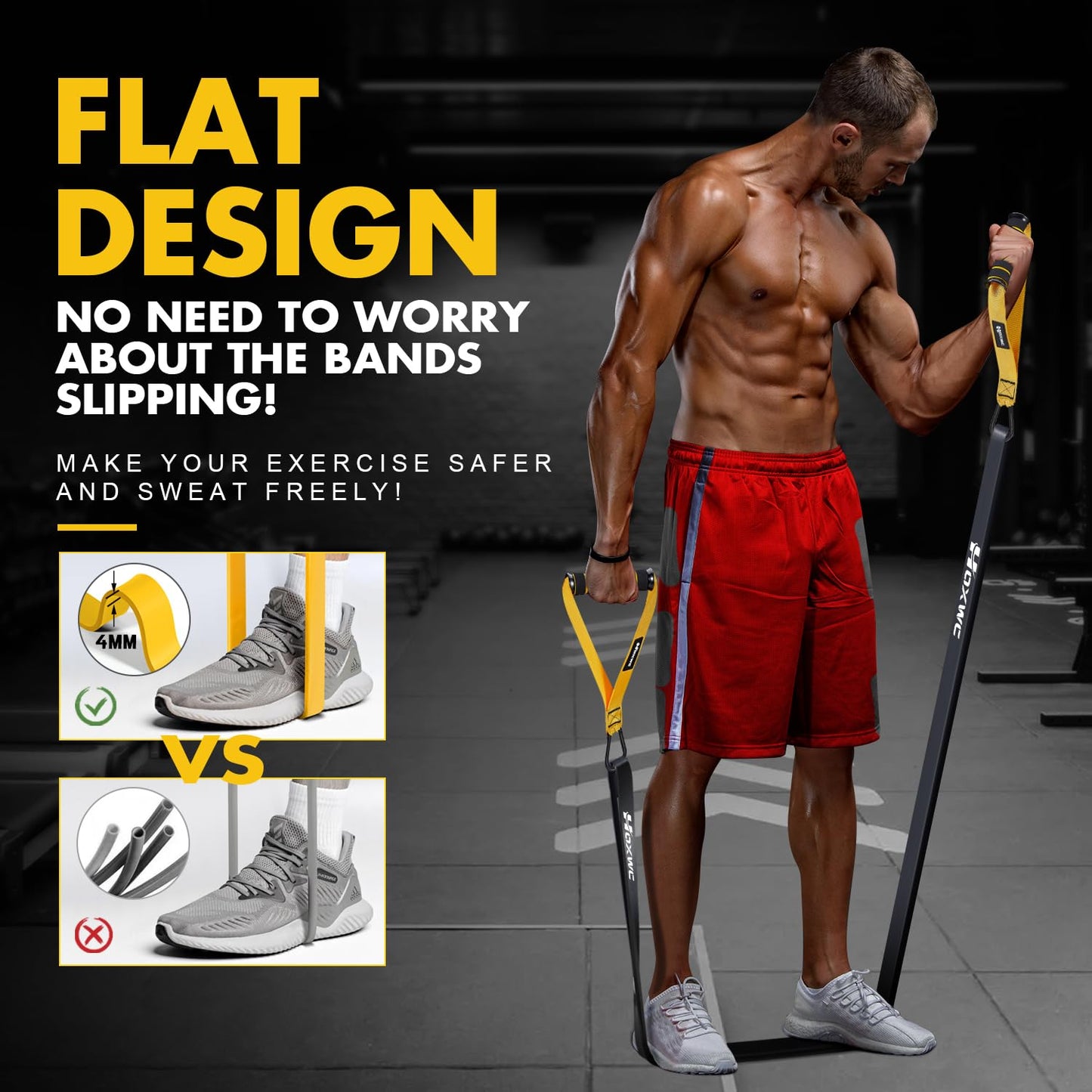 HOXWC Resistance Bands, Heavy Duty Pull Up Resistance Band with Door Anchor, Handles, Exercise Bands for Working Out Men&Women, Ideal for Pull Up, Muscle Training, Physical Therapy, and Home Workouts