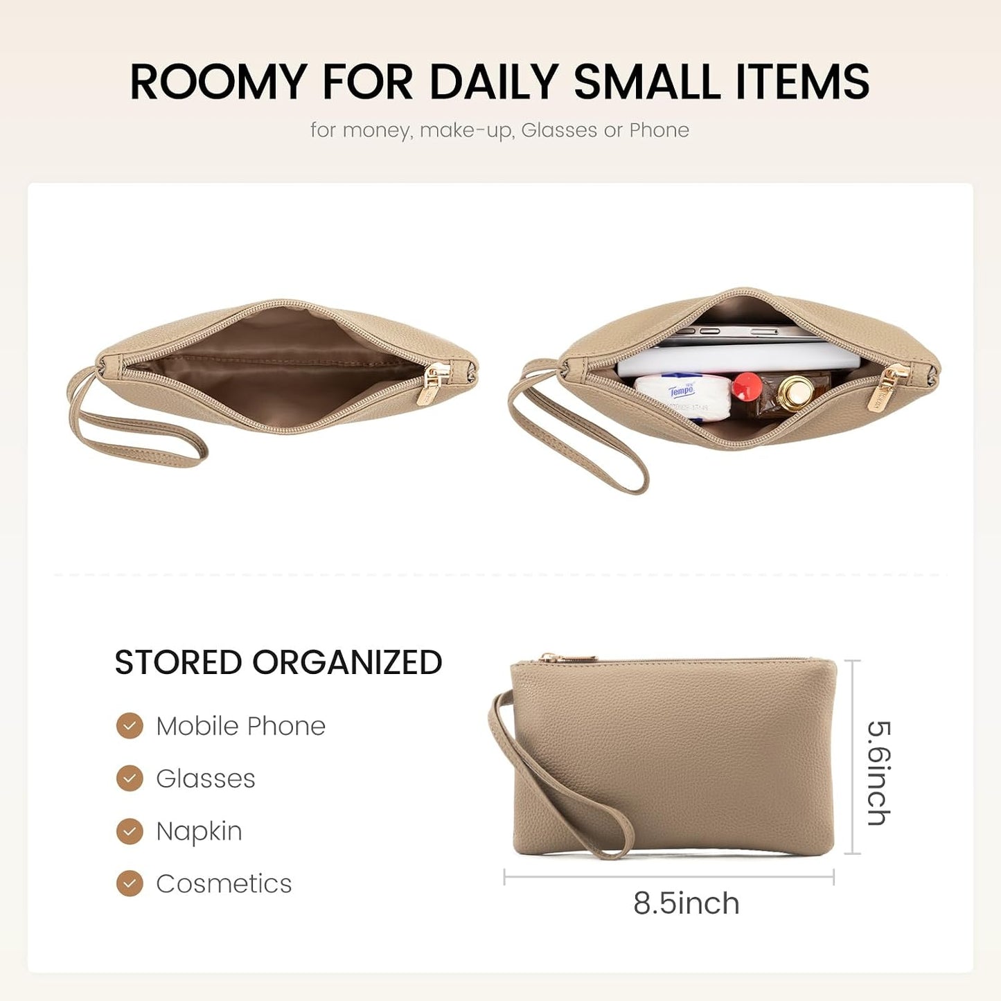 15.6 Inch LOVEVOOK Laptop Tote for Women - Faux Leather Laptop Bag with Clutch, Large Capacity Office Purse Computer