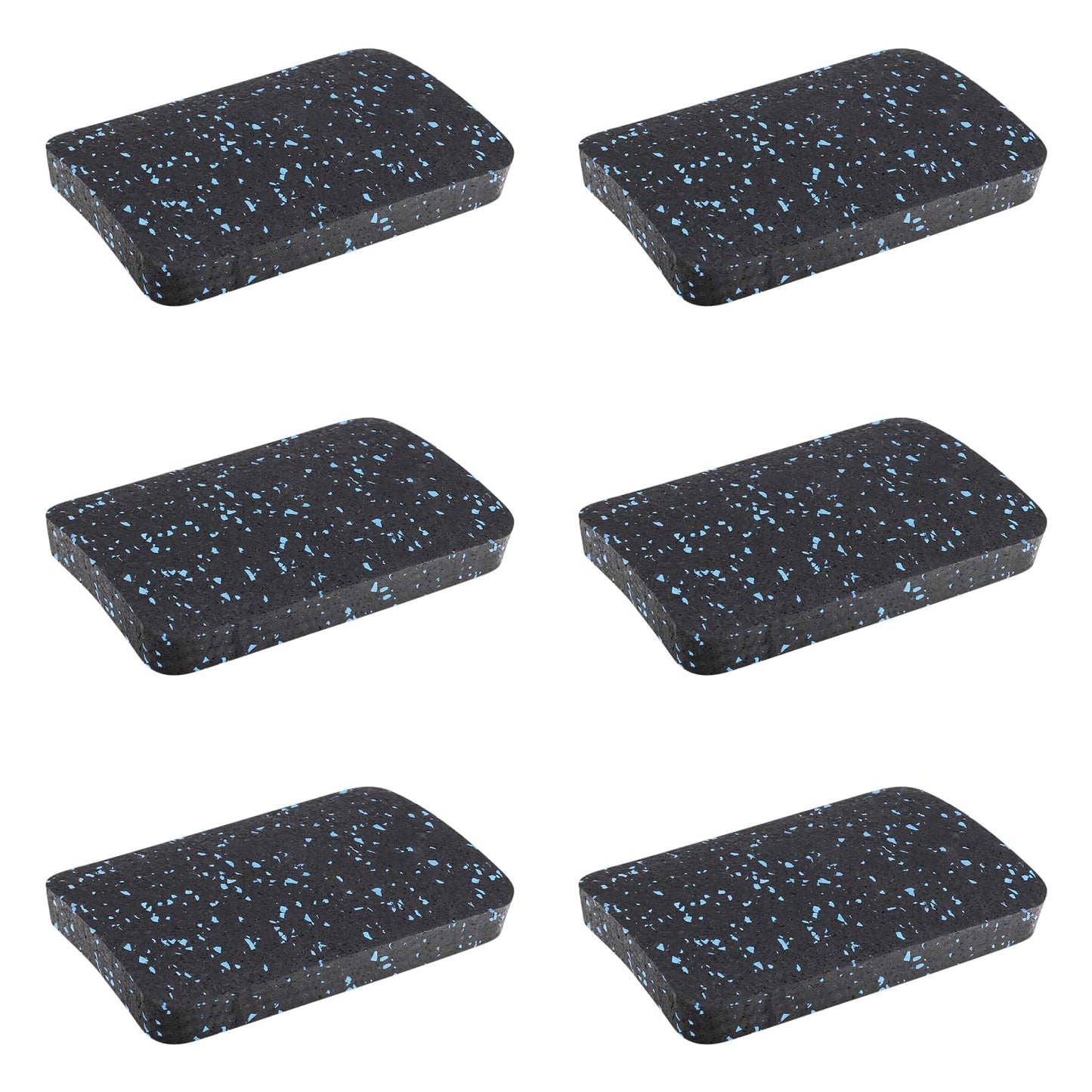 BestXD Heavy Duty Treadmill Mat Pads - 6 PCS 0.55" Ultra-Dense Rubber Anti-Vibration Pads - Professional Grade Floor Protection for Large Machines and High-Impact Use