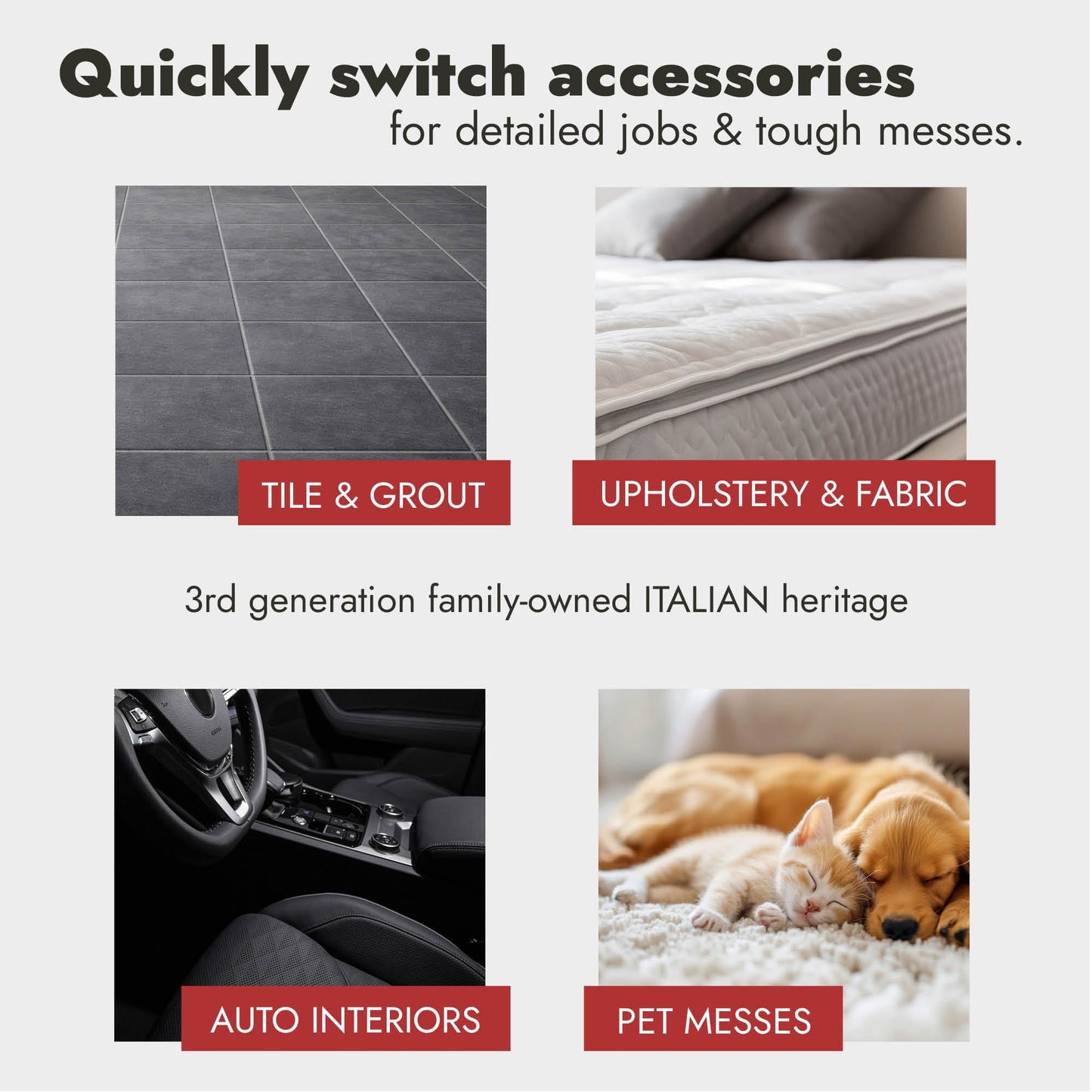 Vapamore MR-100 Primo Steam Cleaner – Professional-Grade, Italian-Designed Chemical-Free Steam Cleaning System for Pet Accidents, Floors, Tile, Grout, Auto, Jewelry & More