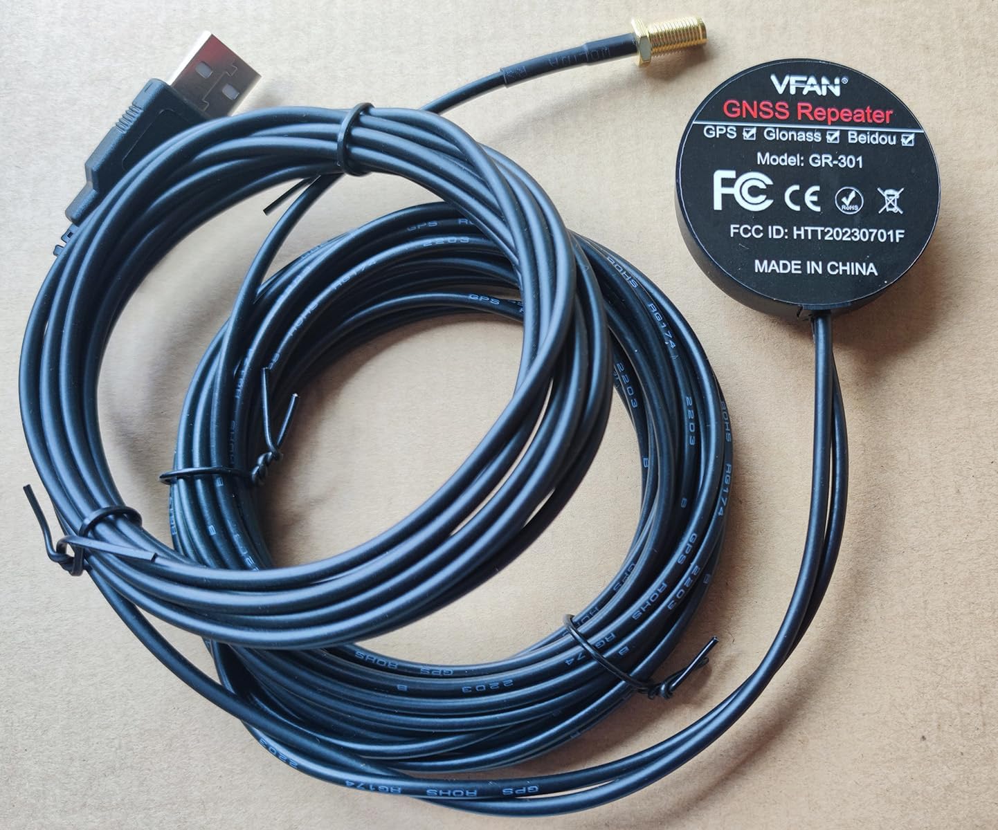 VFAN 30 GPS Repeater Signal Booster Amplifier Signal Strength Active Antenna for Car/Trucks/Indoor Use, Gain dB