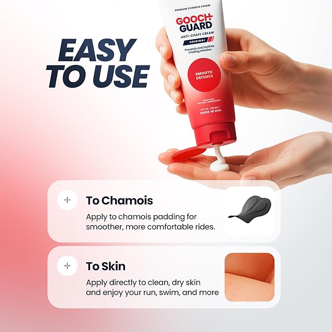 Chamois Cream Tube – Anti Chafing Cream for Men & Women Athletes – Non-Greasy, Fast-Absorbing Formula for Cycling, Running, Hiking, Fitness & Outdoor Sports (4oz 1pack)