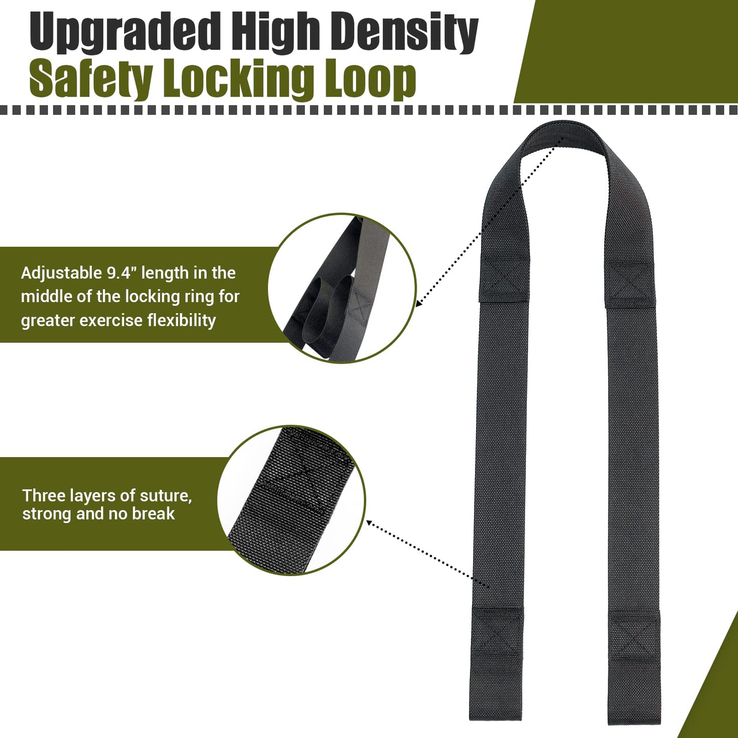 Home Resistance Training Kit, Resistance Trainer Exercise Straps with Handles, Door Anchor and Carrying Bag for Home Gym, Bodyweight Resistance Workout Straps for Indoor & Outdoor (Green)