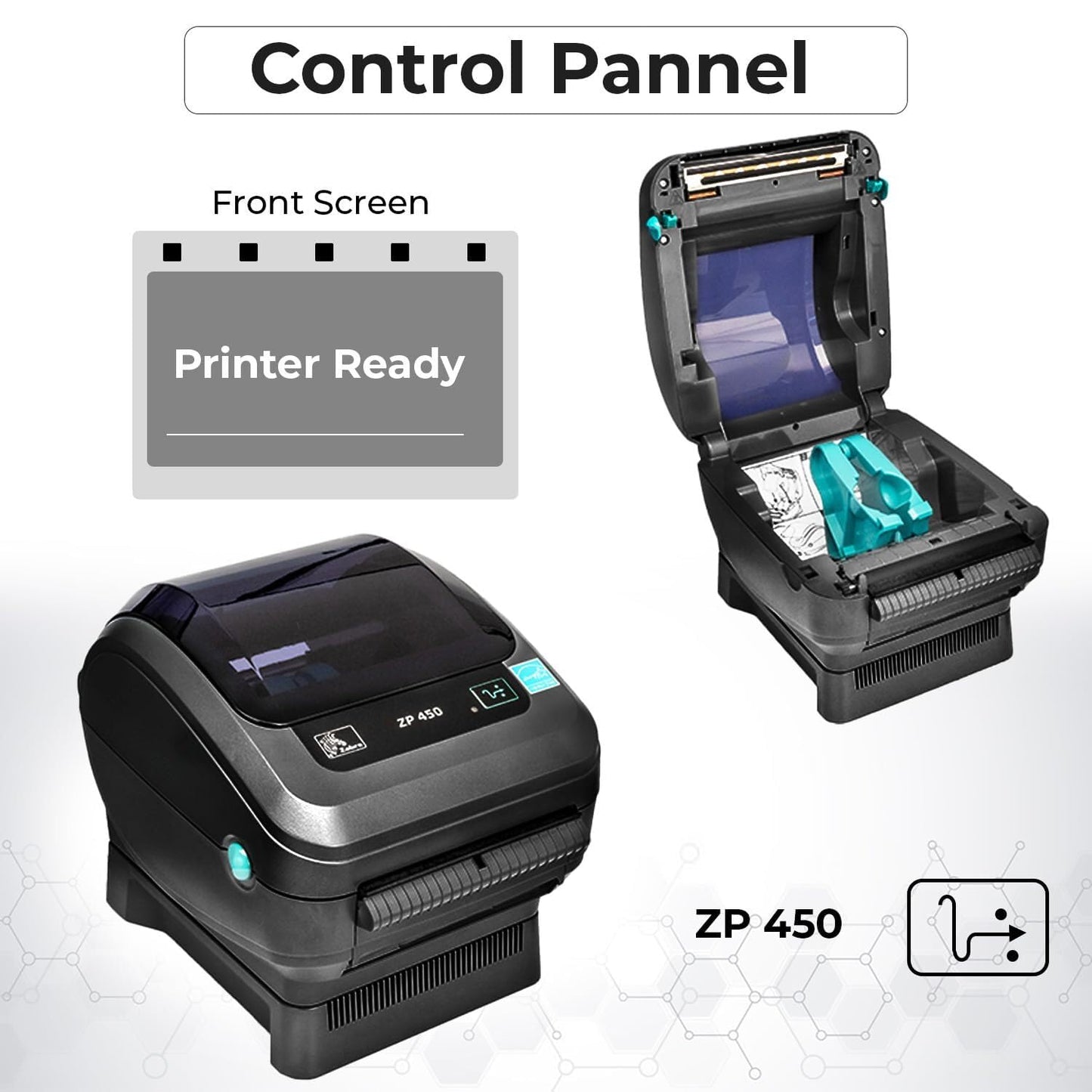 Zebra ZP450 Thermal Label Printer – 4x6 Direct Thermal Shipping Label Printer, USB Barcode & Address Label Maker for Small Business, Warehouse & Online Sellers (Renewed)
