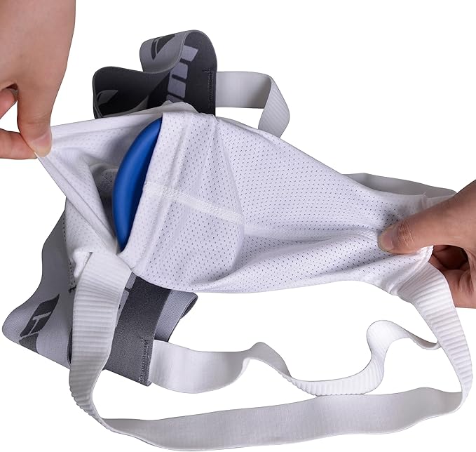 COOLOMG MMA Jock Straps with Cup for Men Adult 4-Straps Athletic Supporters with Groin Cup for BJJ Boxing Muay Thai Wrestling