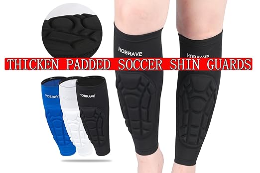 HOBRAVE Padded Calf Sleeve Shin Supports for Sports Pair