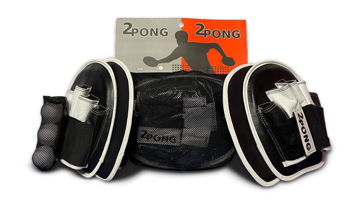 2 Player Dual Handed Table Tennis Game - New Spin to The Classic Ping Pong Game - One Paddle Glove for Each Hand - Fun New Gameplay for Family and Friends - Compete to Become The Next 2Pong Champion