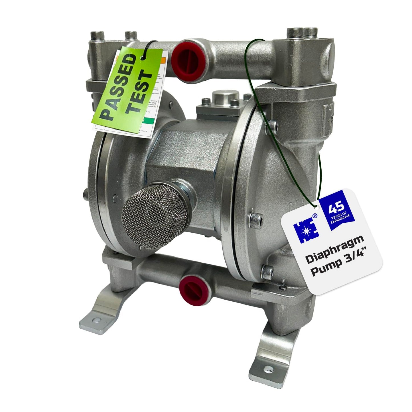 COSMOSTAR D0903 3/4" Double Air Diaphragm Pump, Aluminum Body, Teflon Ball, seat and Diaphragm, Pump Muffler, Pump, Chemical Pump, Waste Oil Pump, Pneumatic Oil Pump, Diaphragm Pumps