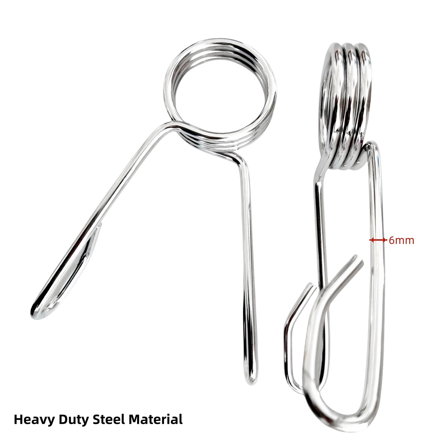 4 PCS 2 Inch Olympic Barbell Clamps, Heavy Duty Steel Barbell Spring Collar Clips, Dumbbell Weight Bar Clips Clamps for Home Gym Weightlifting Powerlifting Strength Training