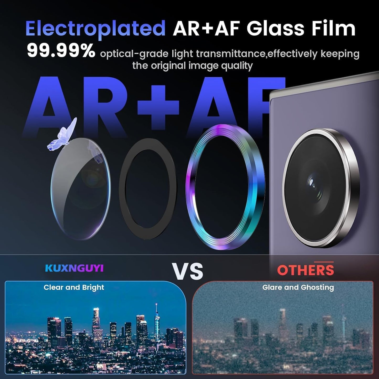 6.5" Camera Lens Protector for iphone Air, Individual Lens Protectors, Scratch-Resistant Ultra-Thin Tempered Glass