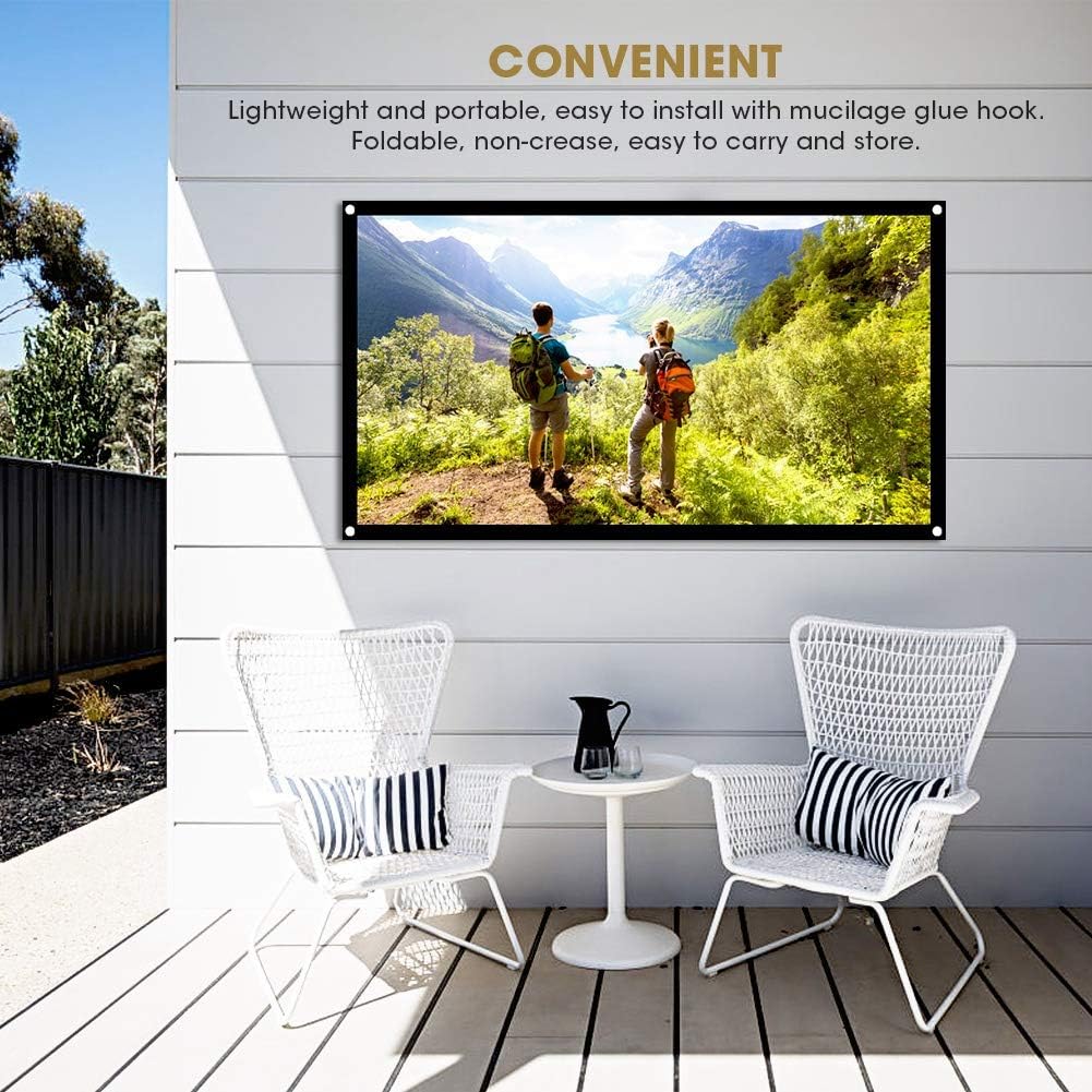 VBESTLIFE 40 INCH 40inch 16:9 40in Projection Screen, Note The Size, Projection Curtain Screen, Projection Screen
