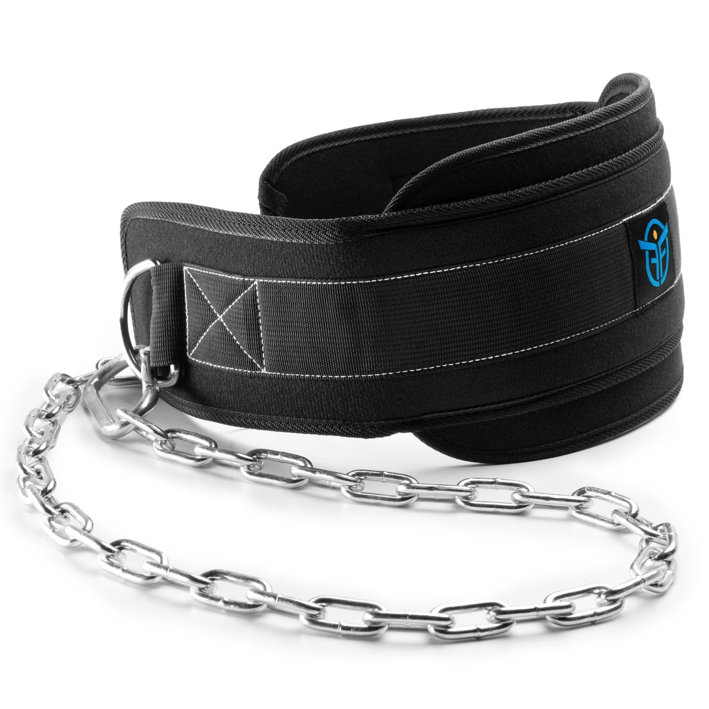 ERIC FLAG - Dip Belt with Adjustable Chain or Rope for Weightlifting, Calisthenics, Crossfit, Up to 660lbs of Load - Heavy Duty Weight Belt for Pull-ups and Dips, Adapted to Every Morphology