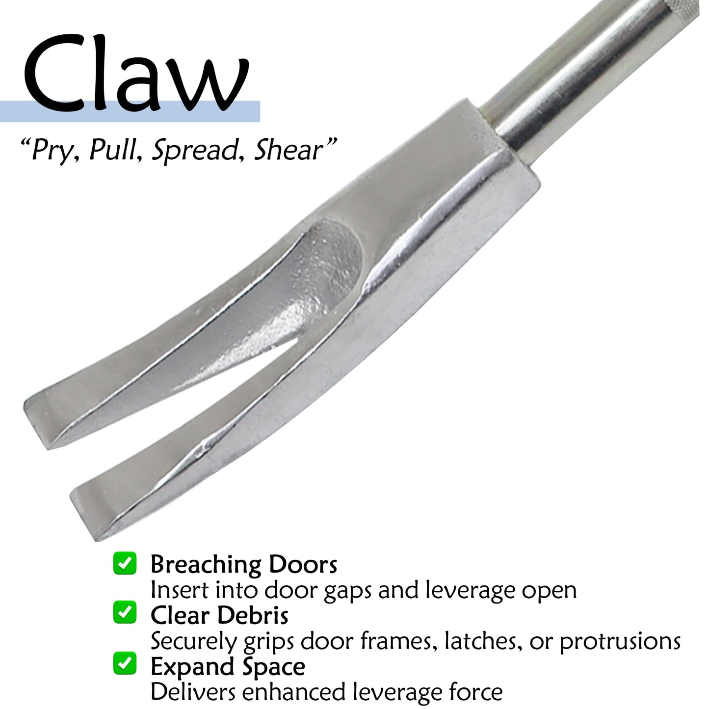 Maisutseb 30" Halligan Tool Breaching Demolition Halligan Bar High-Strength Carbon Steel Entry Rescue Tools for Firefighters and Emergency