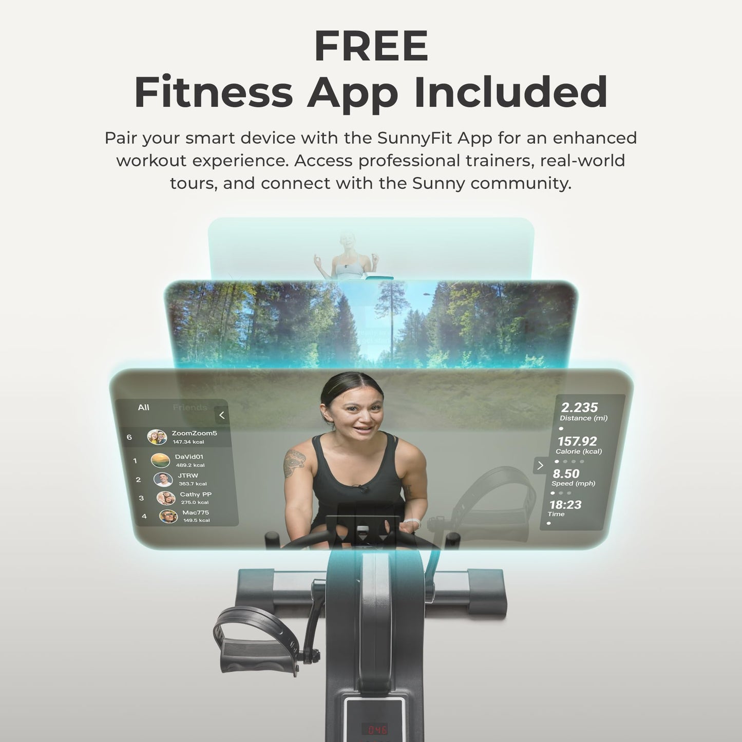 Sunny Health & Fitness 2-in-1 Smart Pedal Exerciser, Motorized Under Desk Exercise Peddler, Portable Mini Bike for Seniors Home & Office Cycle Workout, Exclusive SunnyFit App Bluetooth Connectivity