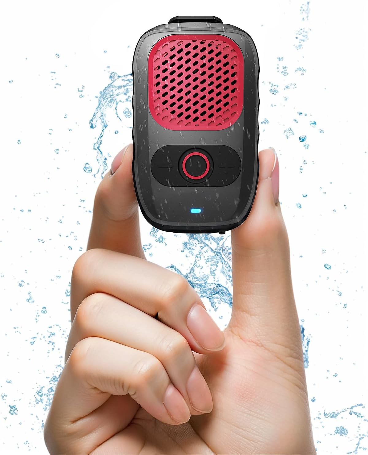 Qozybuds 5.4 30 IPX6 Wearable Bluetooth Speaker with Up to Hours Battery Life, Clip-On Speaker, Wateproof, Built