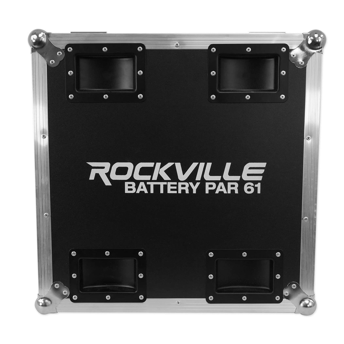 Rockville Battery Par Pack 61 8 RGBWA+UV Battery-Powered Par Lights with Charging Flight Case, DMX & IR Remote, 15-Hour Battery, Master/Slave Mode, Strobe & Sound Activation for Events & DJ (White)