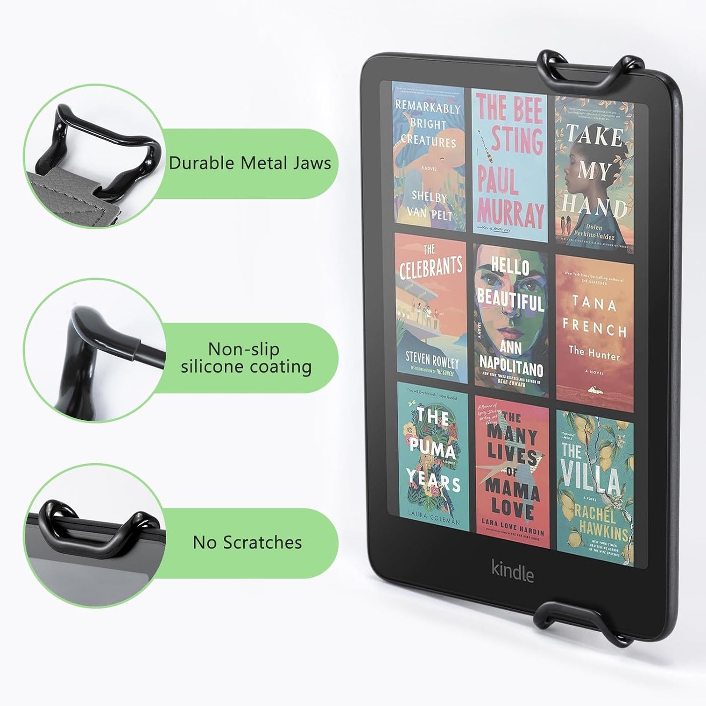 CoBak 6-7.5" Sagegreen-1 Secure Hand Strap for Kindle and Tablets - Versatile and Lightweight Finger Grip Holder