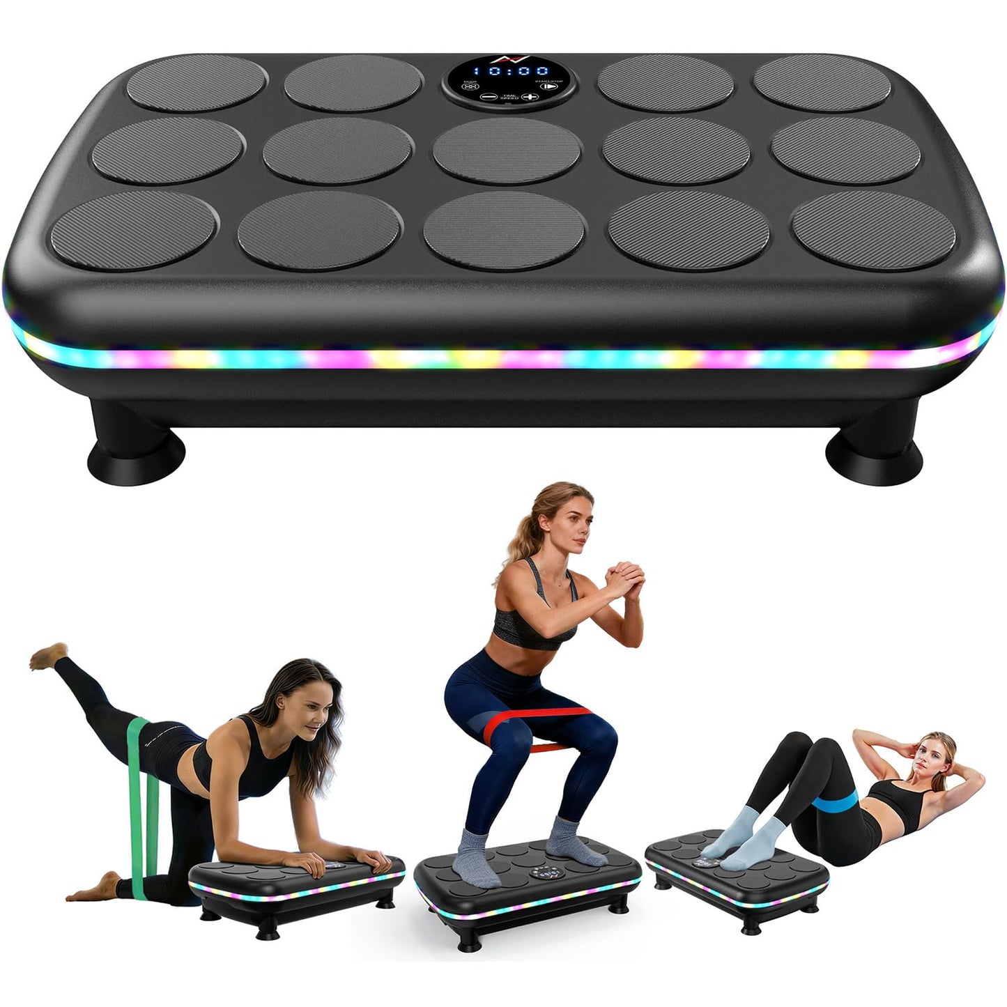 AXV Vibration Plate Fitness Platform Exercise Machine Vibrating Shaking Full Body Shaker Workout Vibrate Stand Shake Board Sport for Weight Loss Fat Burner for Gym Home Office