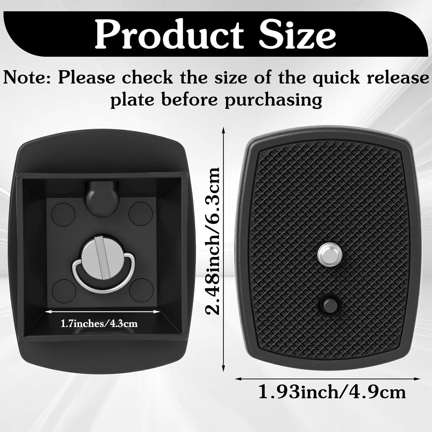 Xinjoduz 2 Pack Quick Release Plate for Tripod Universal Camera Mount Adapter Replacement with Stainless Steel ABS