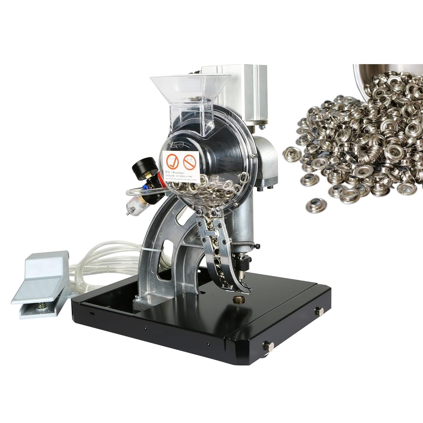 ZONGLAN Pneumatic Automatic Eyelet Feeding Grommet Punch Press Machine- 5000#2 Eyelet Banner Tools(6mm)