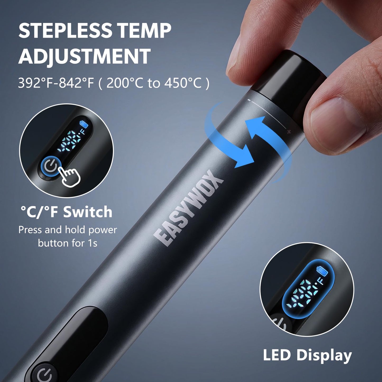 Manual Wire Stripping Machine & Cordless Soldering Iron Kit, Drill Powered Wire Stripper with 6 Channels 5 Blades for Scrap Copper Recycling, Rechargeable Soldering Pen 7S Fast Heating with LED Light