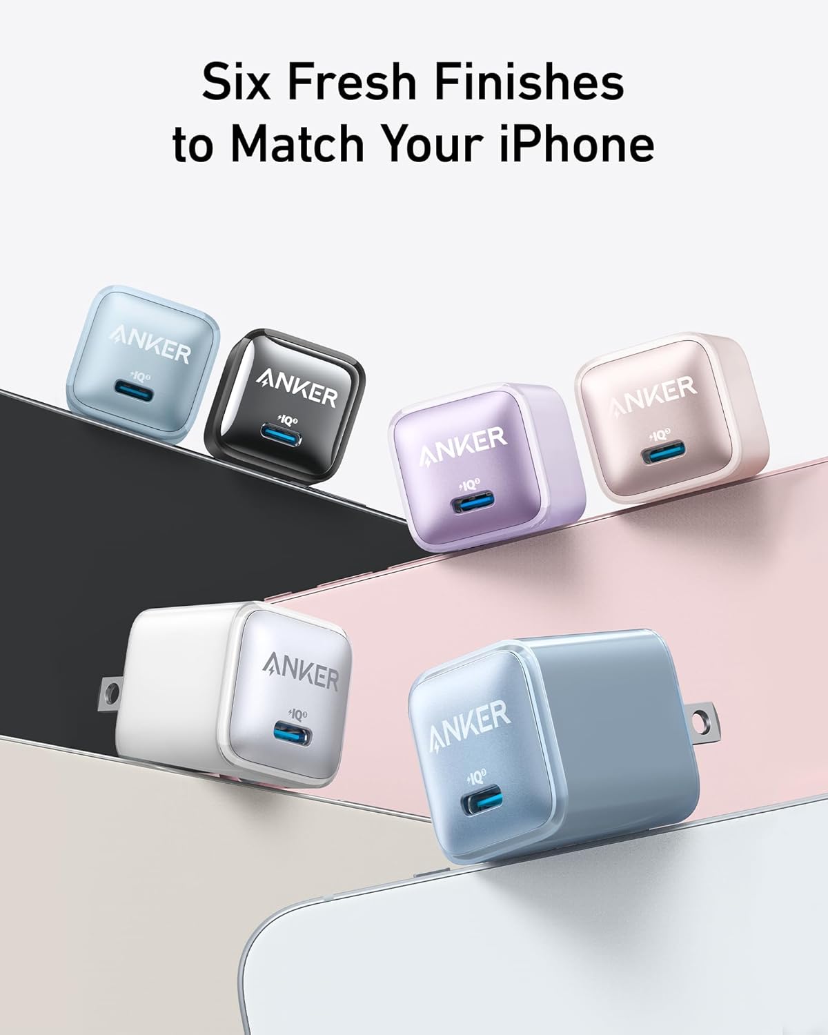 Anker 20W 3.0 17/16/15/14/13 4/3, USB C Charger Block (Nano Pro), PIQ Compact Fast Charger for iPhone Series, Galaxy