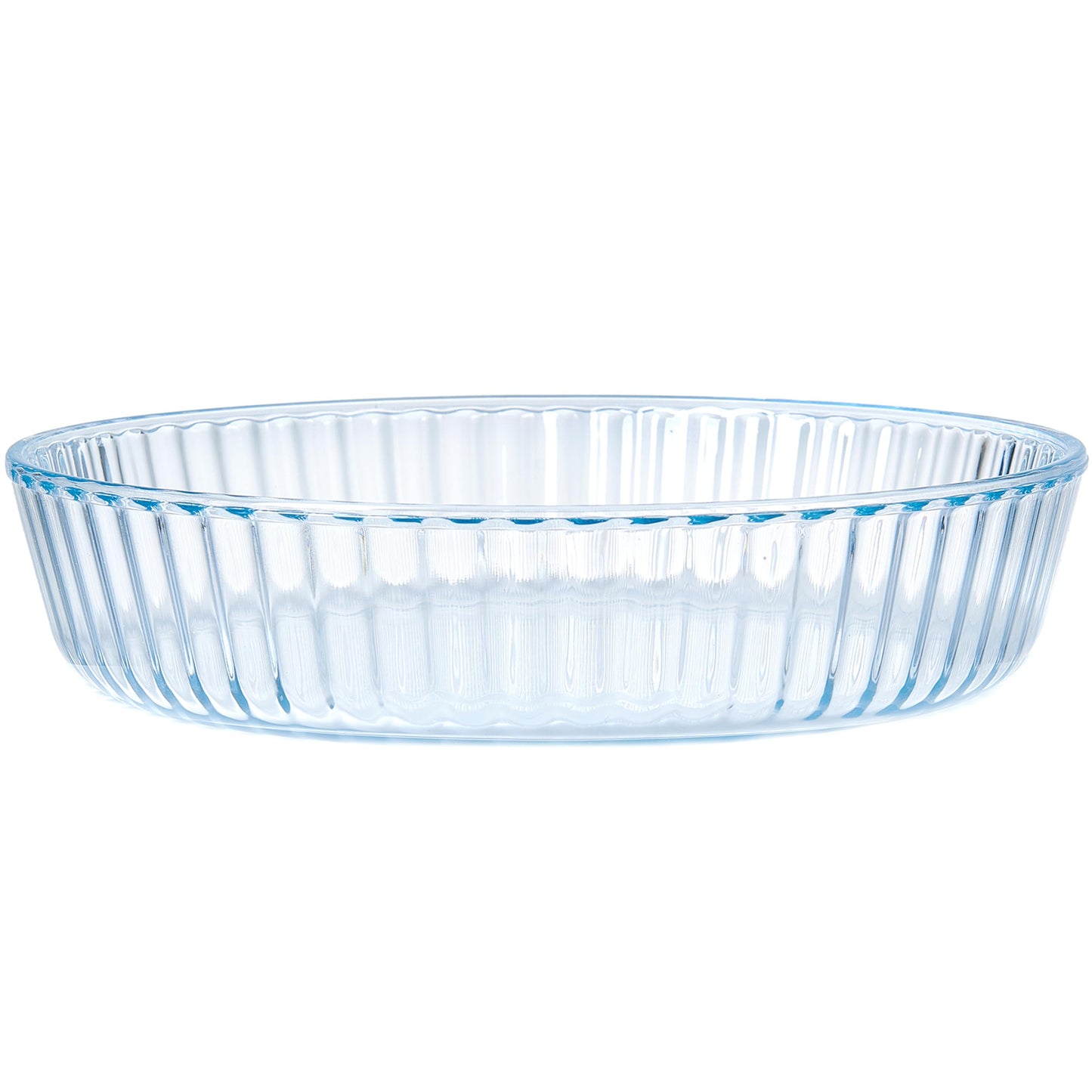 RONDURE Deep Pie Dish for Baking 10-inch Glass Pie Plate Pan Clear - 2.3 Inch Deep - for Oven Baking Crust Quiche and Serving
