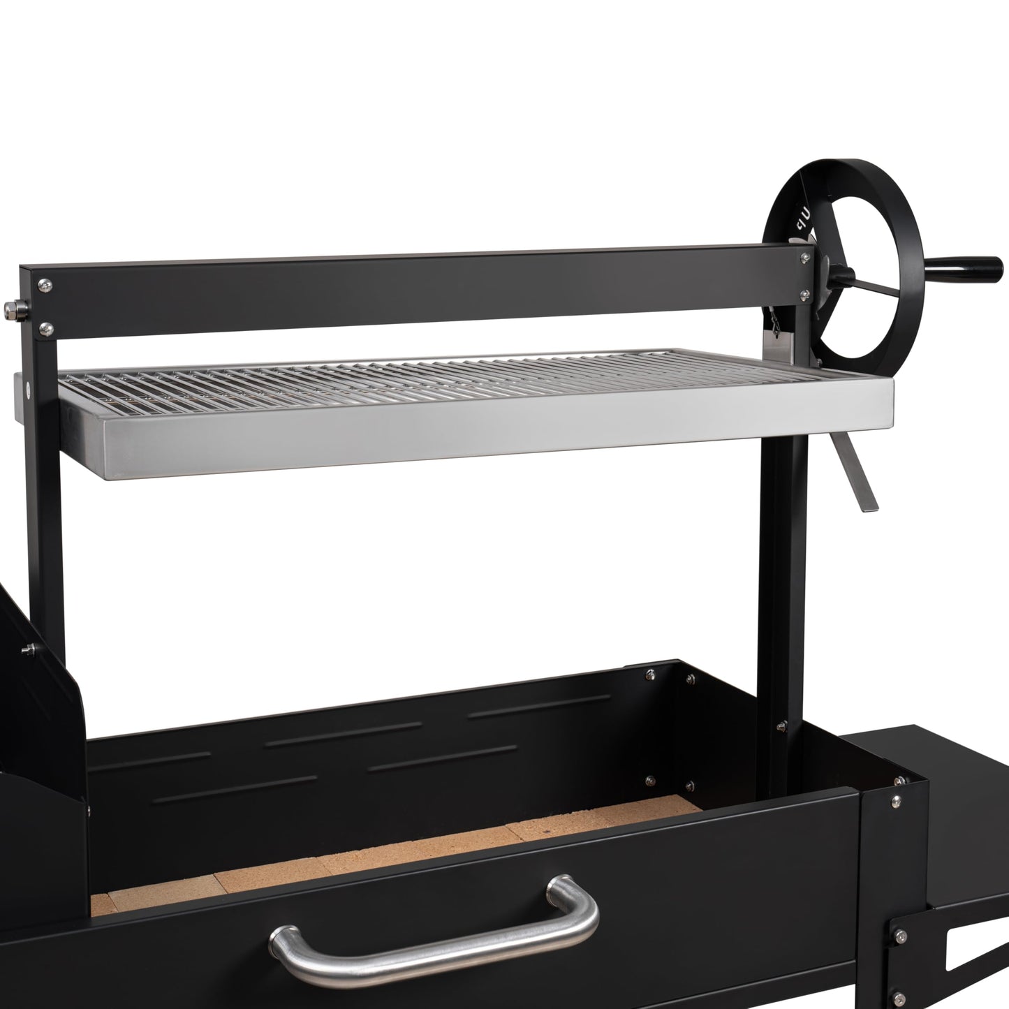 KoolMore 54 in. Charcoal BBQ Grill, Santa Maria Argentine Style Outdoor Grill with Adjustable Grate, Large Barbecue Grill for Outdoor Cooking, Black