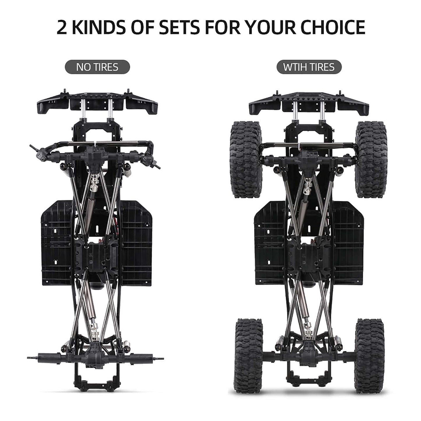 SHUAIGUO 313mm Wheelbase Chassis Frame for 1/10 AXIAL SCX10 II 90046 90047 RC Crawler Climbing Car DIY