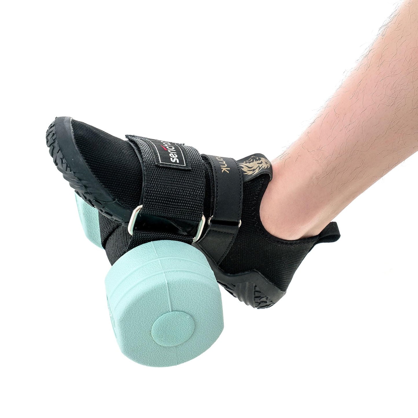 Feet Dumbbell Attachment, Tibialis Trainer Ankle Straps for Feet Weight Lifting Shin Splint, Hamstring Curls, Leg Curl Attachment at Home Gym Equipment 2pc