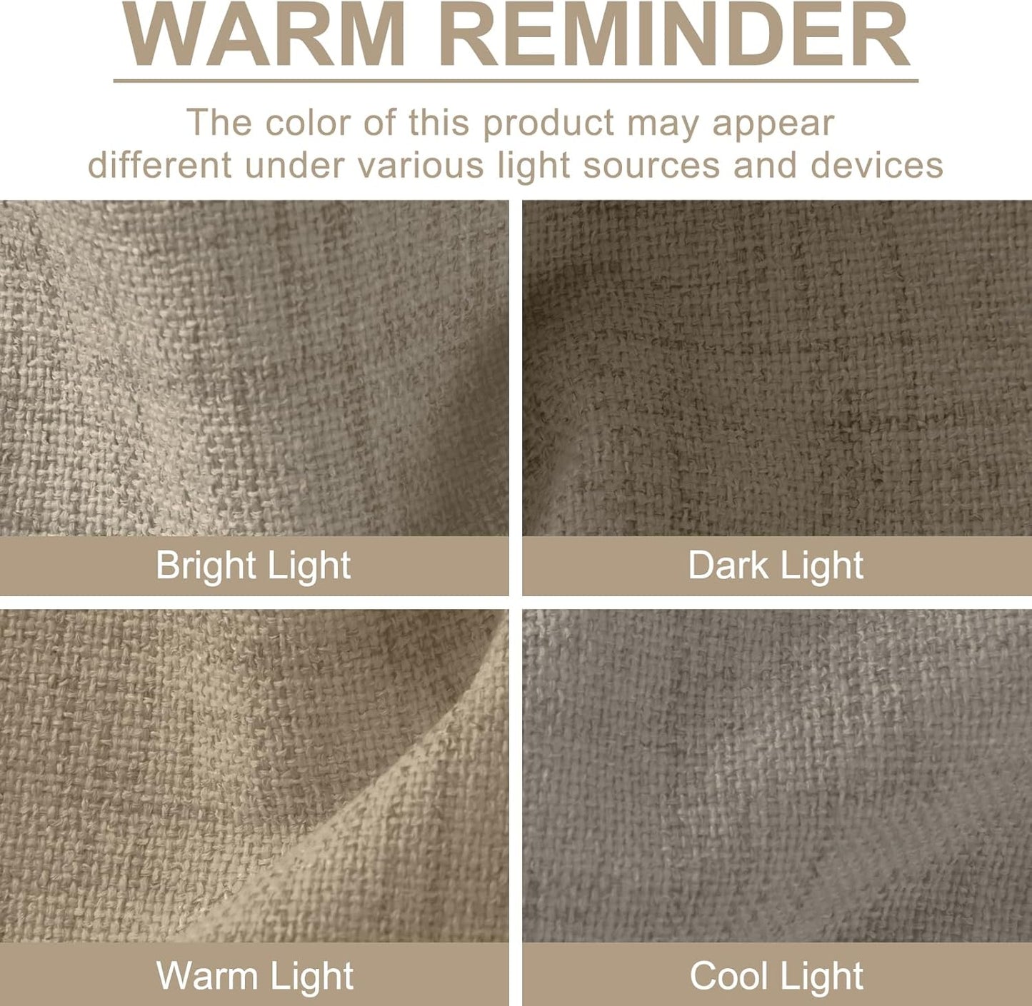 Regine Switzerland Blackout Curtains - 100% Blackout Linen Drapes, Thermal Insulated, 50" W x 102" L, 2 Panels Set