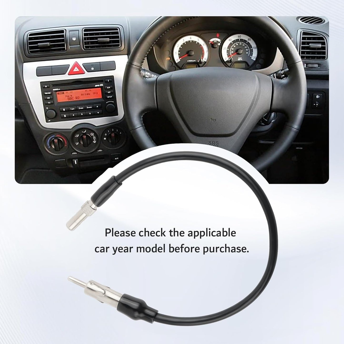 Figpade Car Radio Antenna Adapter Replacement,FM AM Upgrade Antenna Adapter for Car Stereo Compatible with GMC