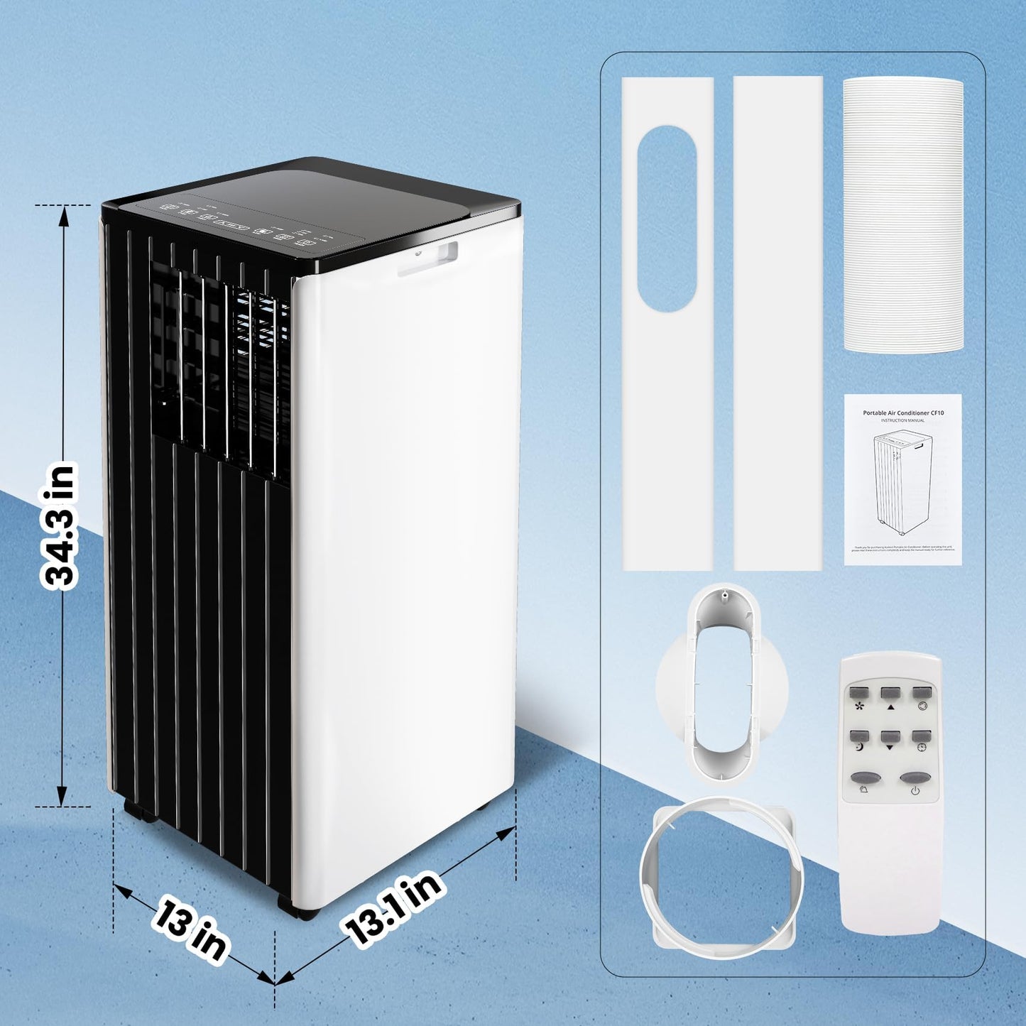 Portable Air Conditioners 8000 BTU Portable AC Unit, 3-in-1 Cooling Dehumidifier Fan, Remote Control, Sleep Mode, 24H Timer for Bedroom Dorm Office Up to 350 Sq Ft