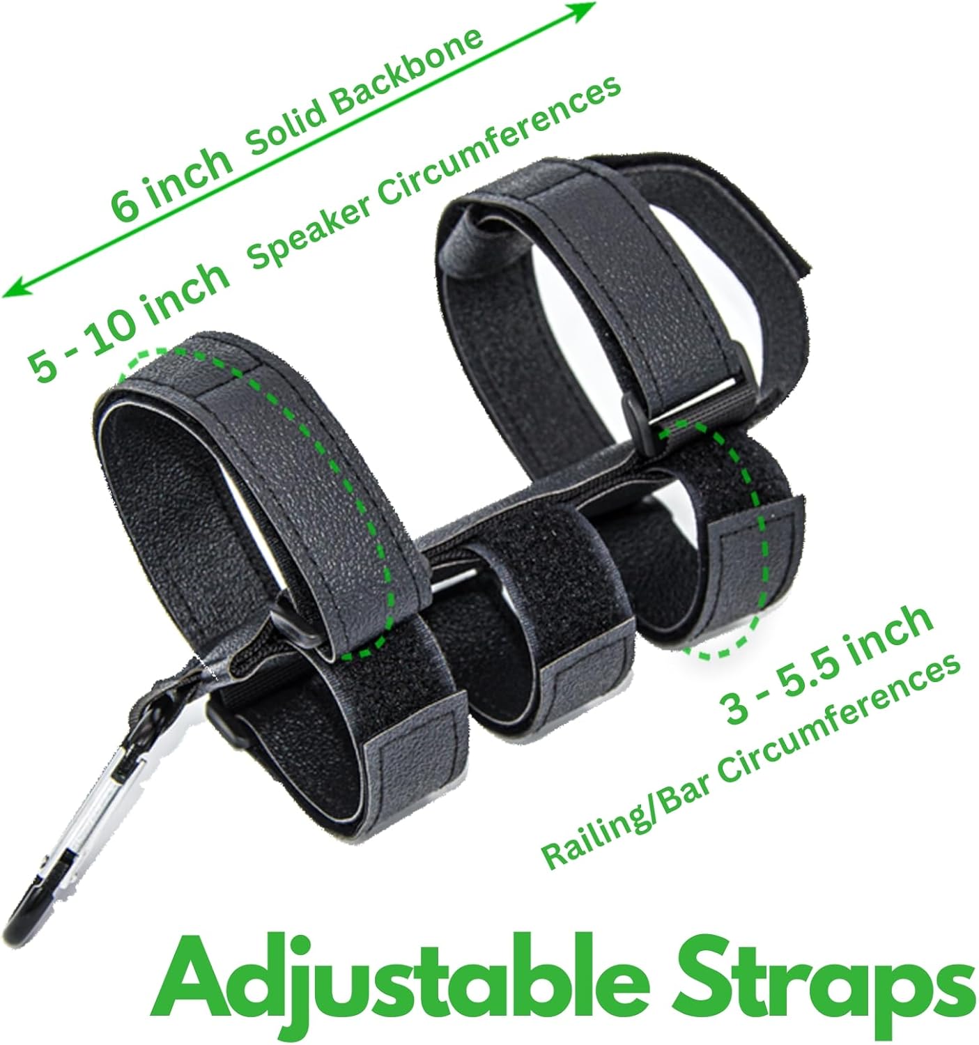 Favation (510 Inch Bike & Golf Cart Speaker Mount Heavy-Duty Adjustable Waterproof Strap Holder for Portable Bluetooth