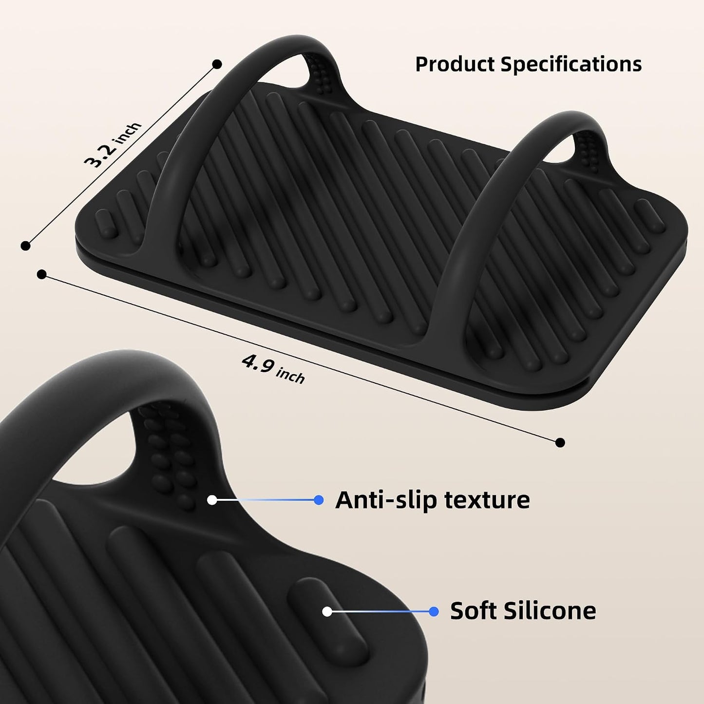 ELETIUO Universal Silicone Laptop Charger Holder,Under Desk Power Brick Mount Organizer for Charging Brick