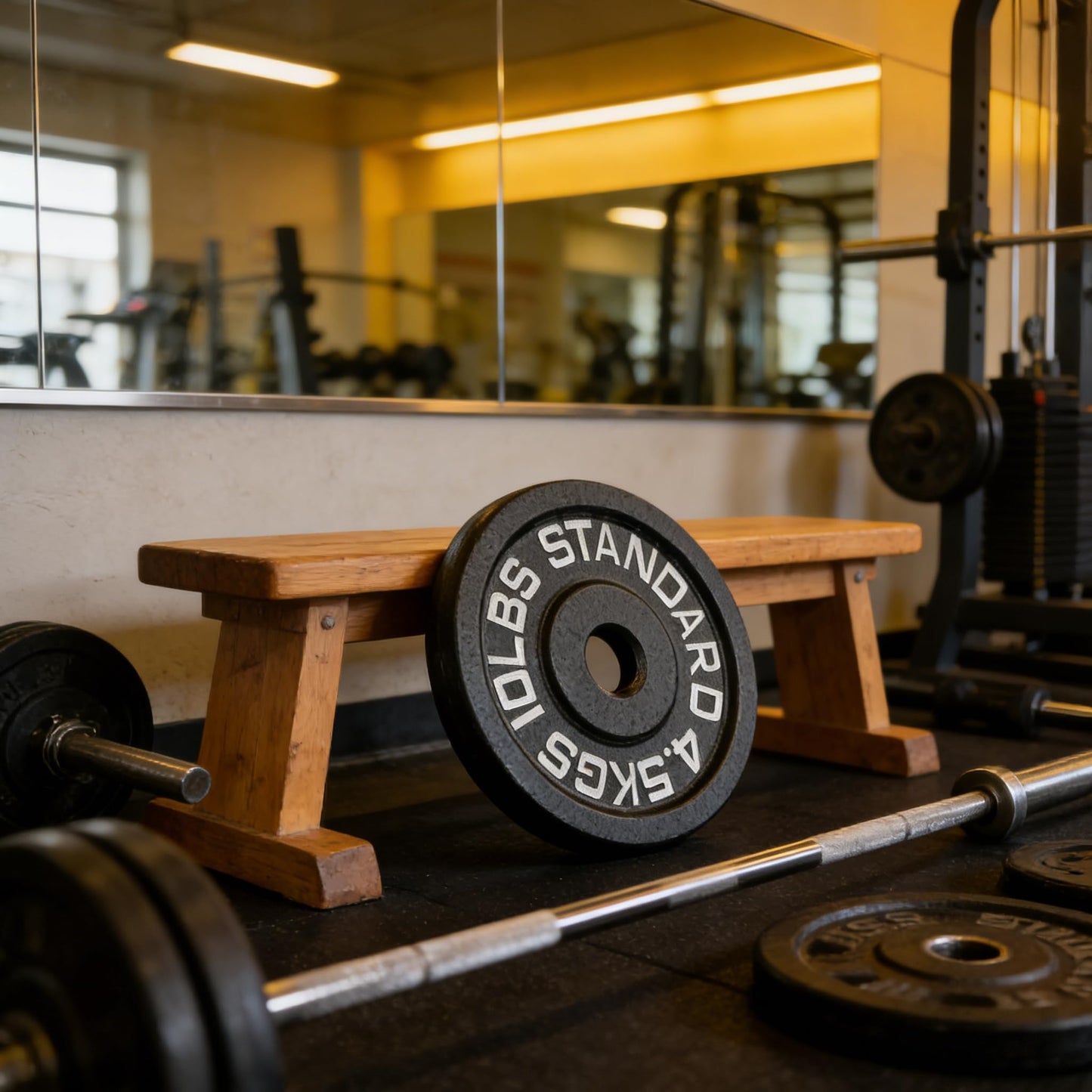 Cast Iron Olympic Weight Plates-Free Weights with 2-inch Hole & Anti-Rust Hammertone Finish - Bumper Plate Ideal for WeightLifting, Strength Training, Home Gym-Sold in Pairs - 10LB–45LB