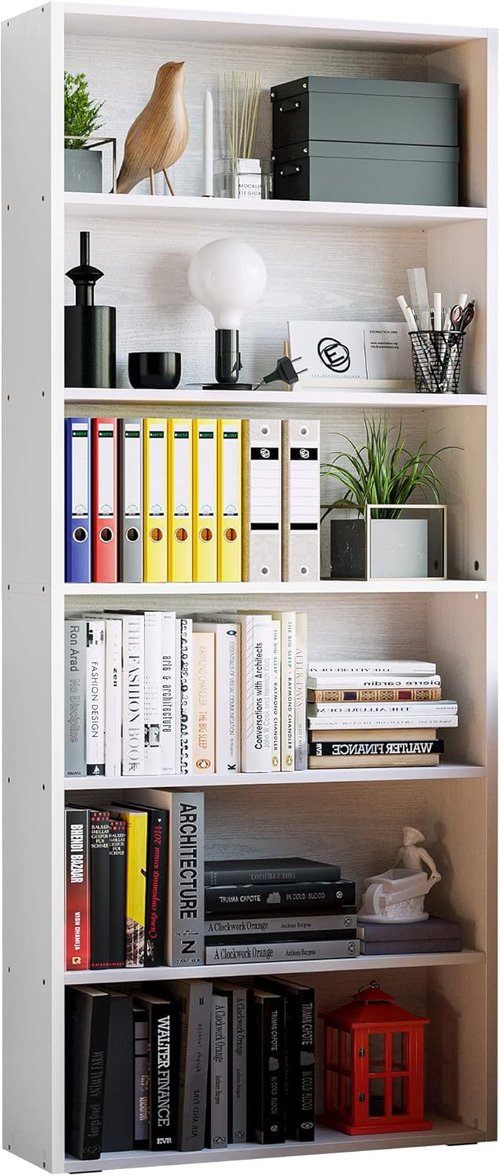 IRONCK 6-Tier Floor Standing Bookshelf - 70-Inch Tall Storage Shelves for Home Office & Living Room Decor